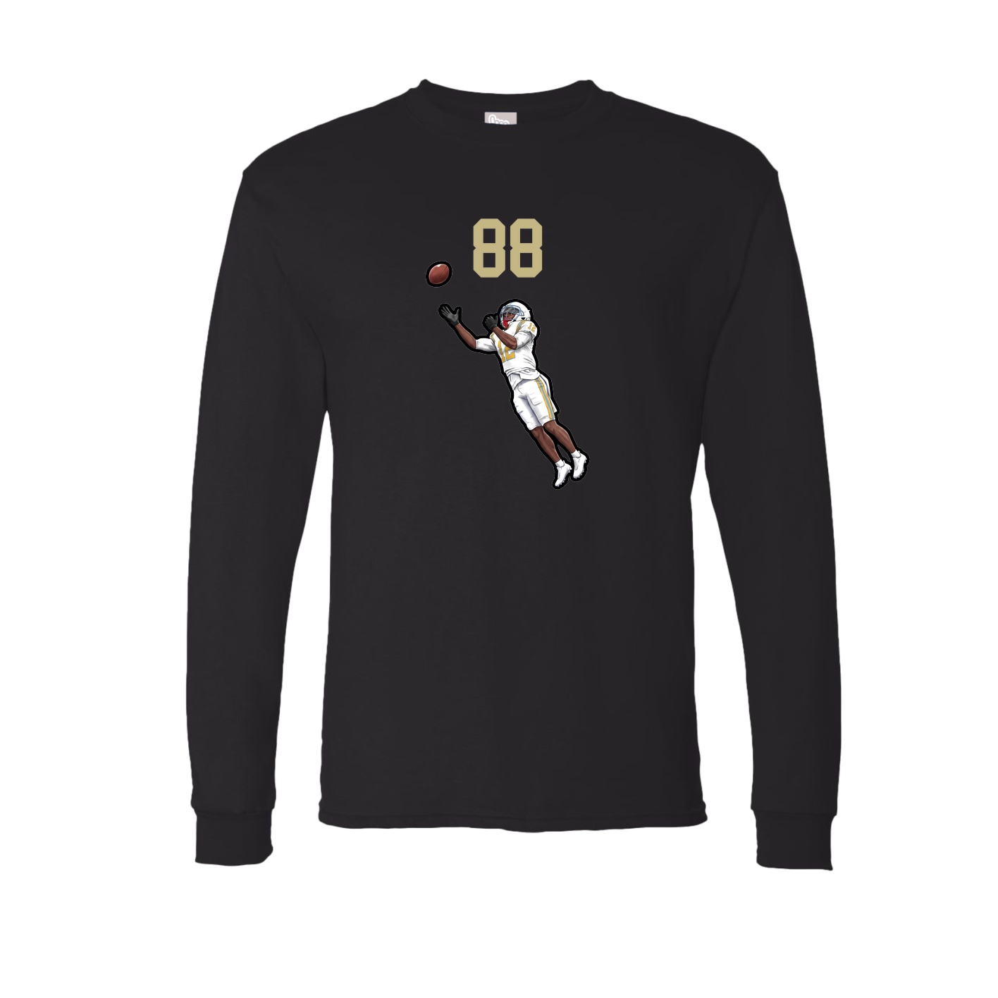 Long Sleeve Tee — Number Top in Black
