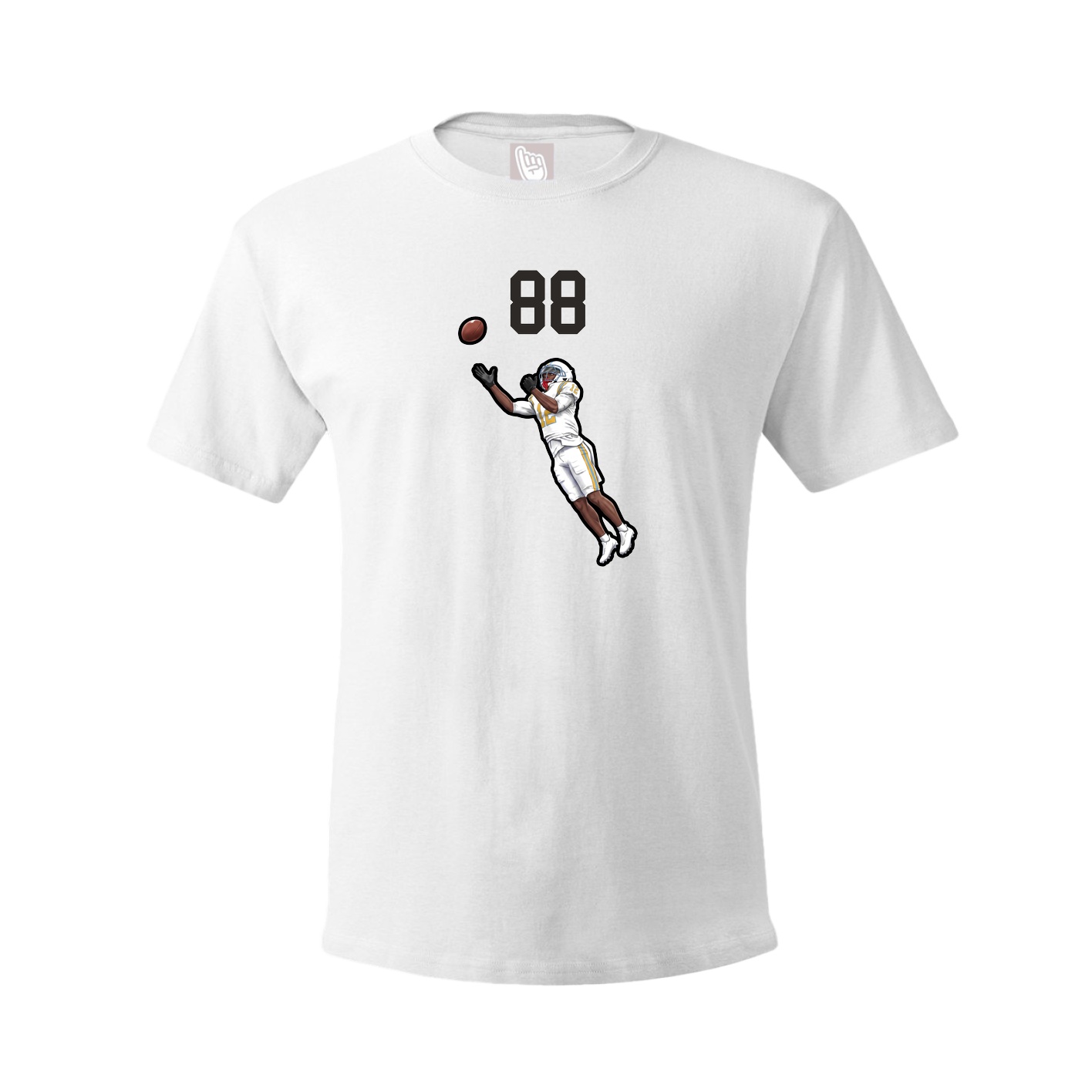 Youth Tee — Number Top in White