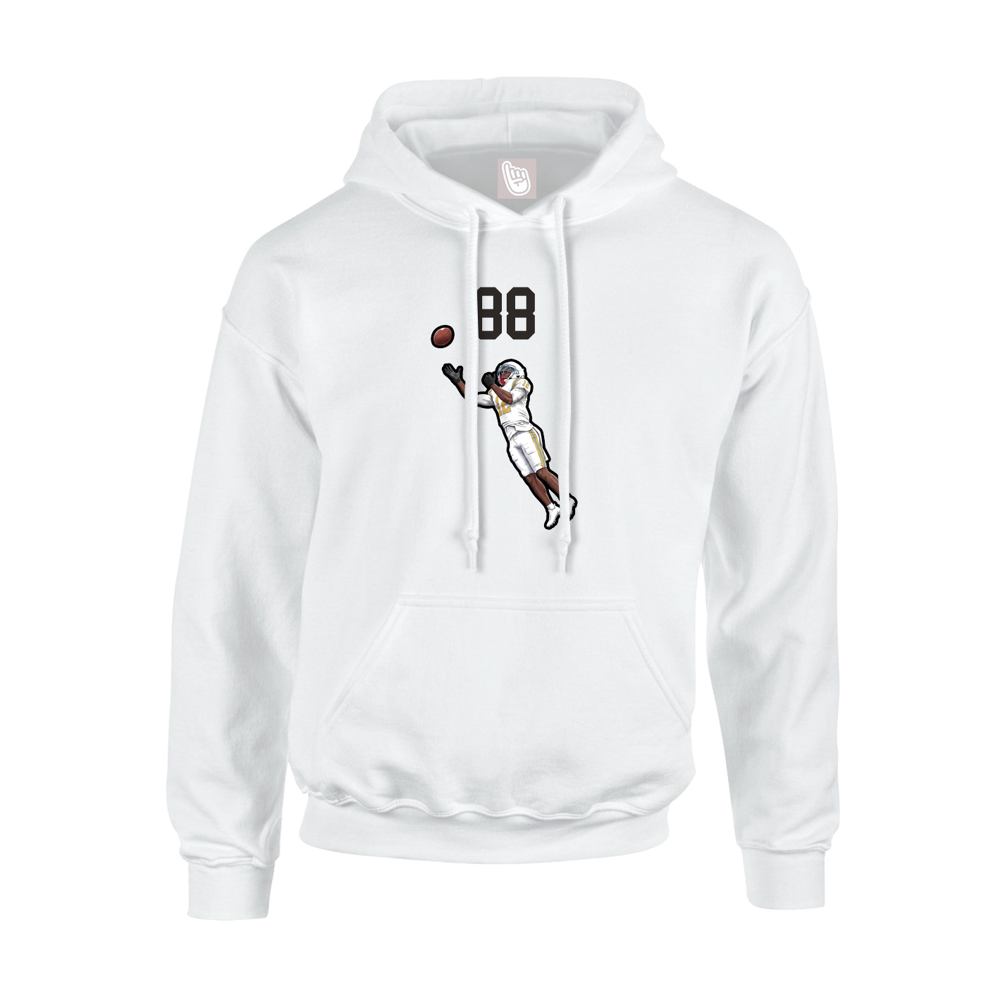 Hoodie — Number Top in White