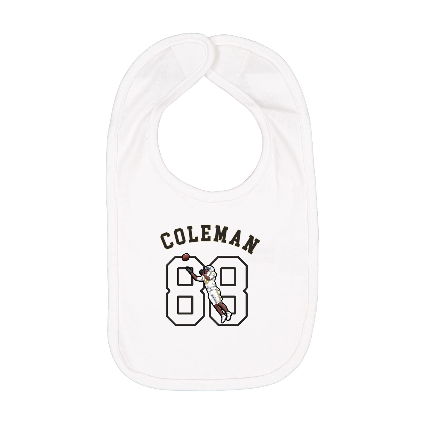 Infant Bib — Shirsey Arch in White