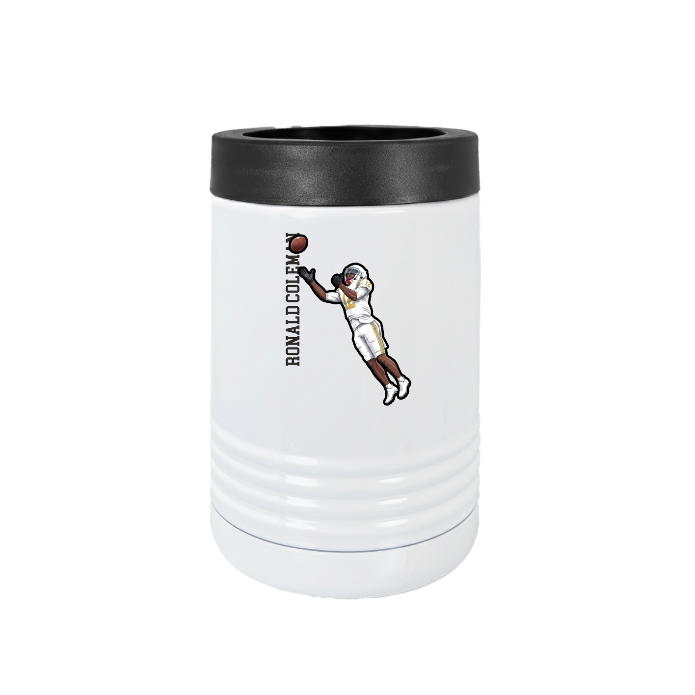 Beverage Holder — Name Vertical in White