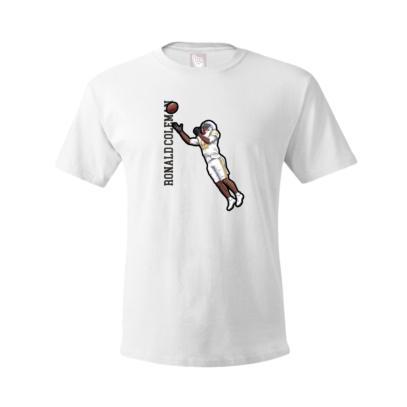 Youth Tee — Name Vertical in White