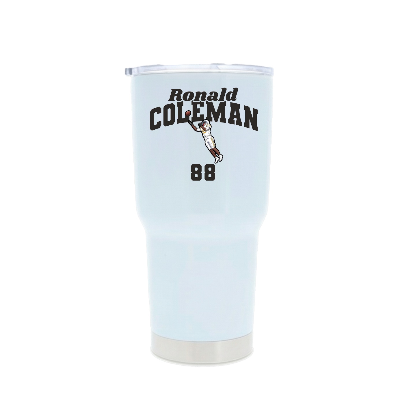 30oz Stainless Steel Tumbler — Signature Arch in White