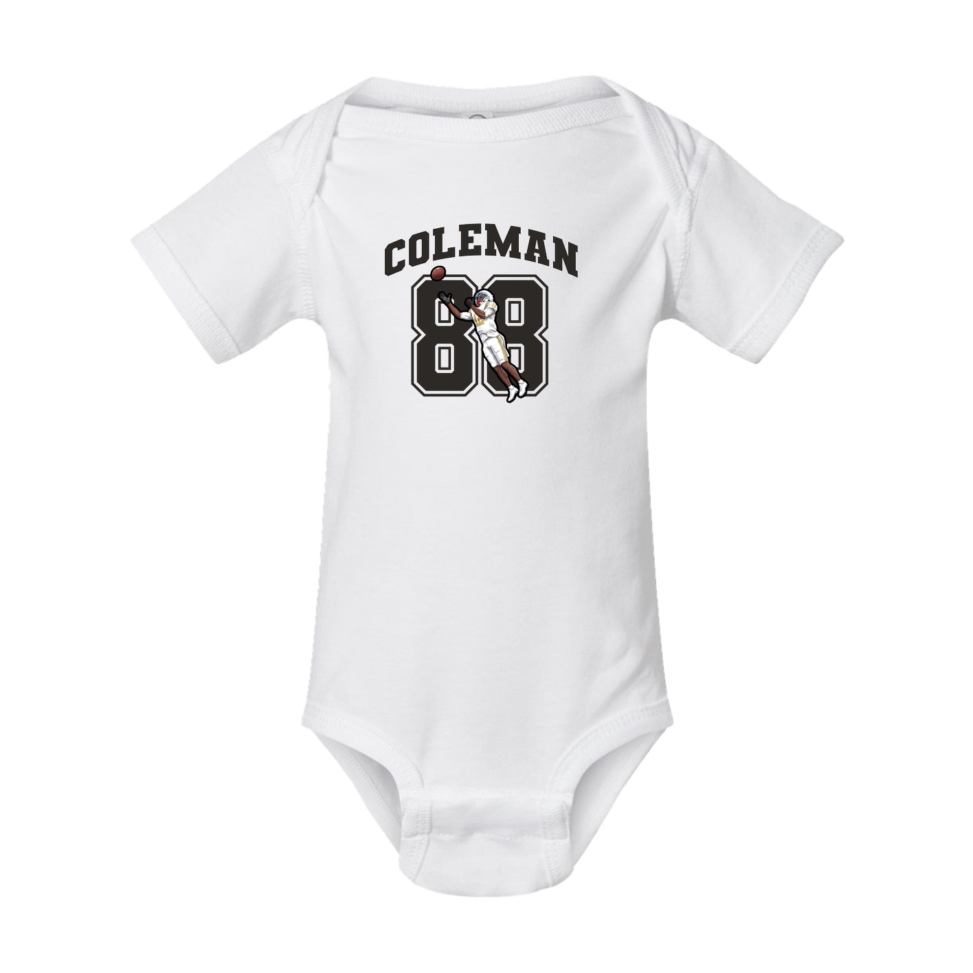 Baby Onesie — Number in White