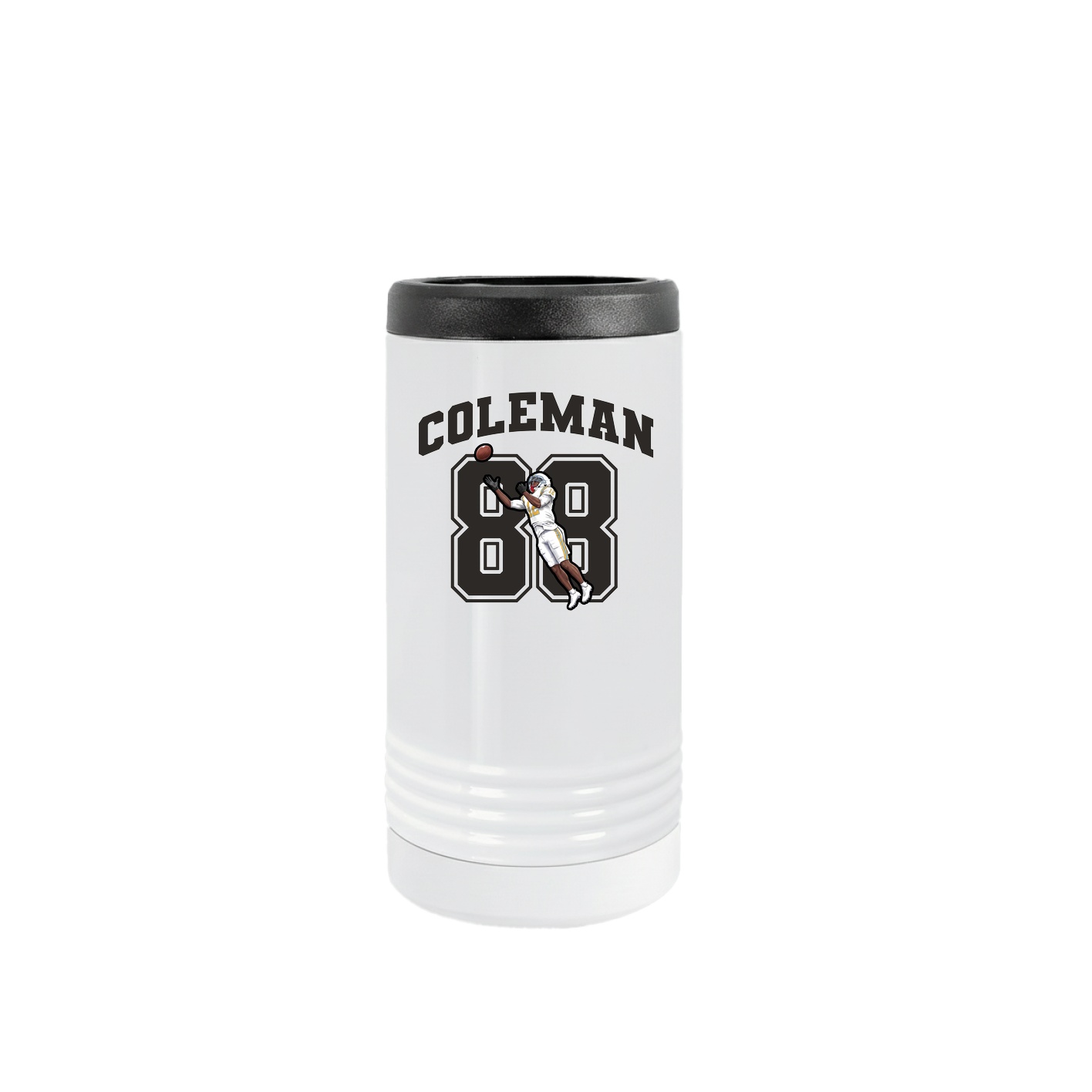 Slim Beverage Holder — Number in White