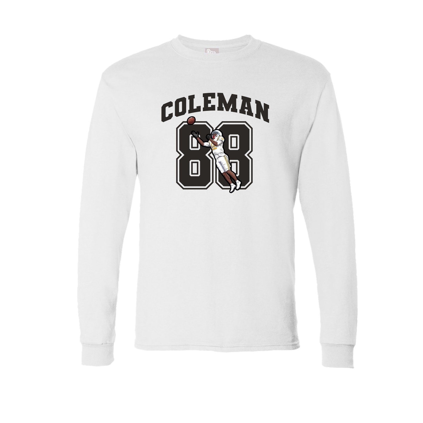 Long Sleeve Tee — Number in White