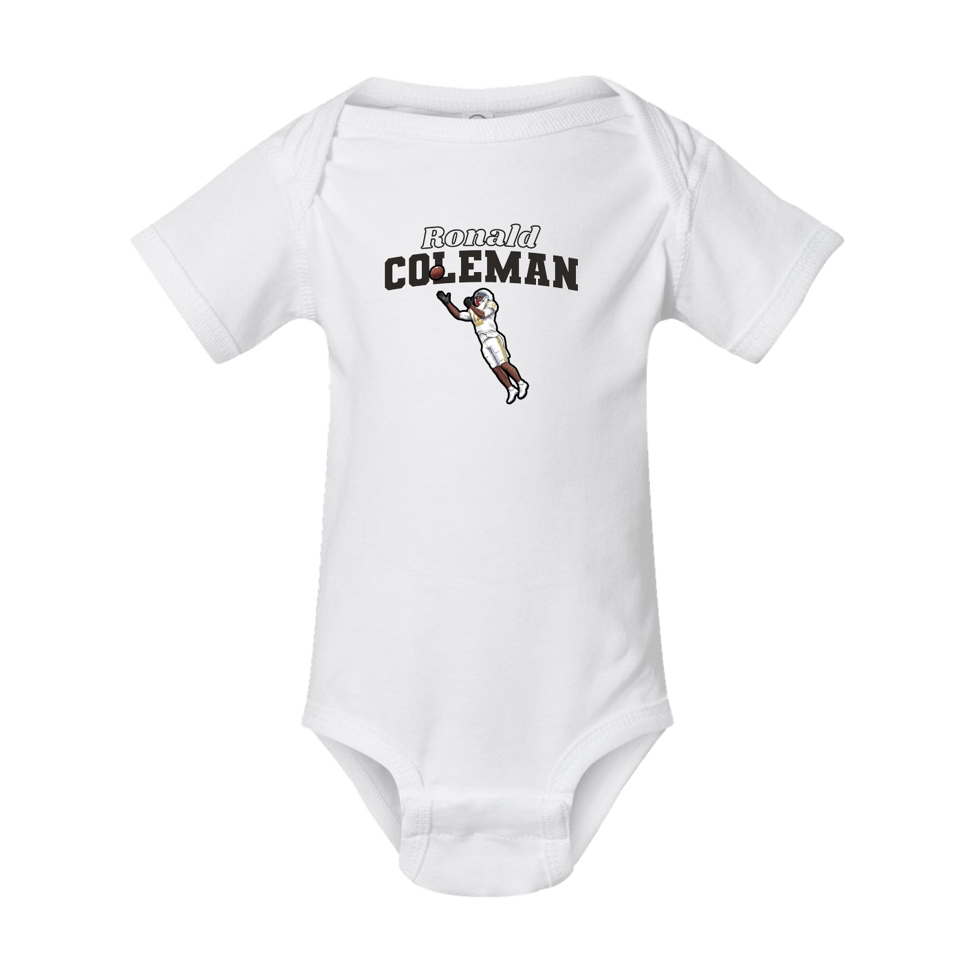 Baby Onesie — Name Arch in White
