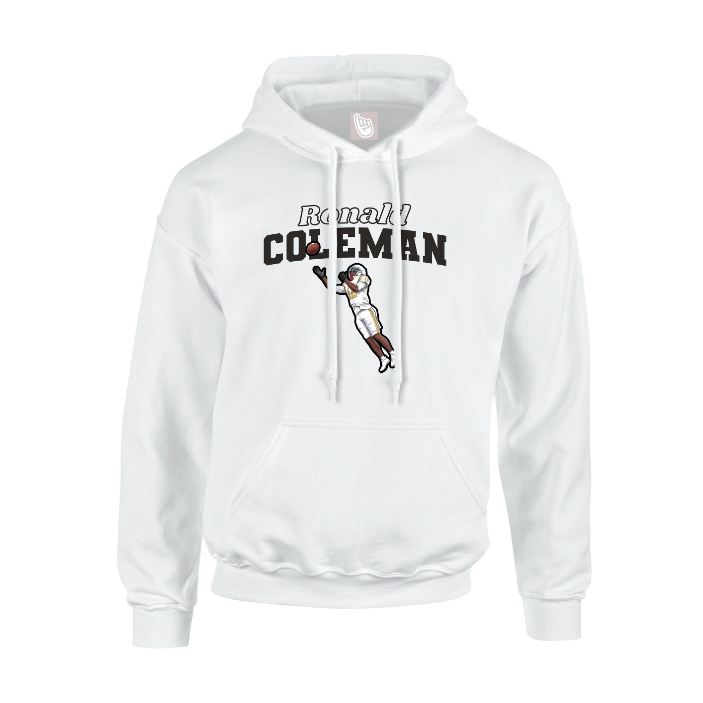Hoodie — Name Arch in White