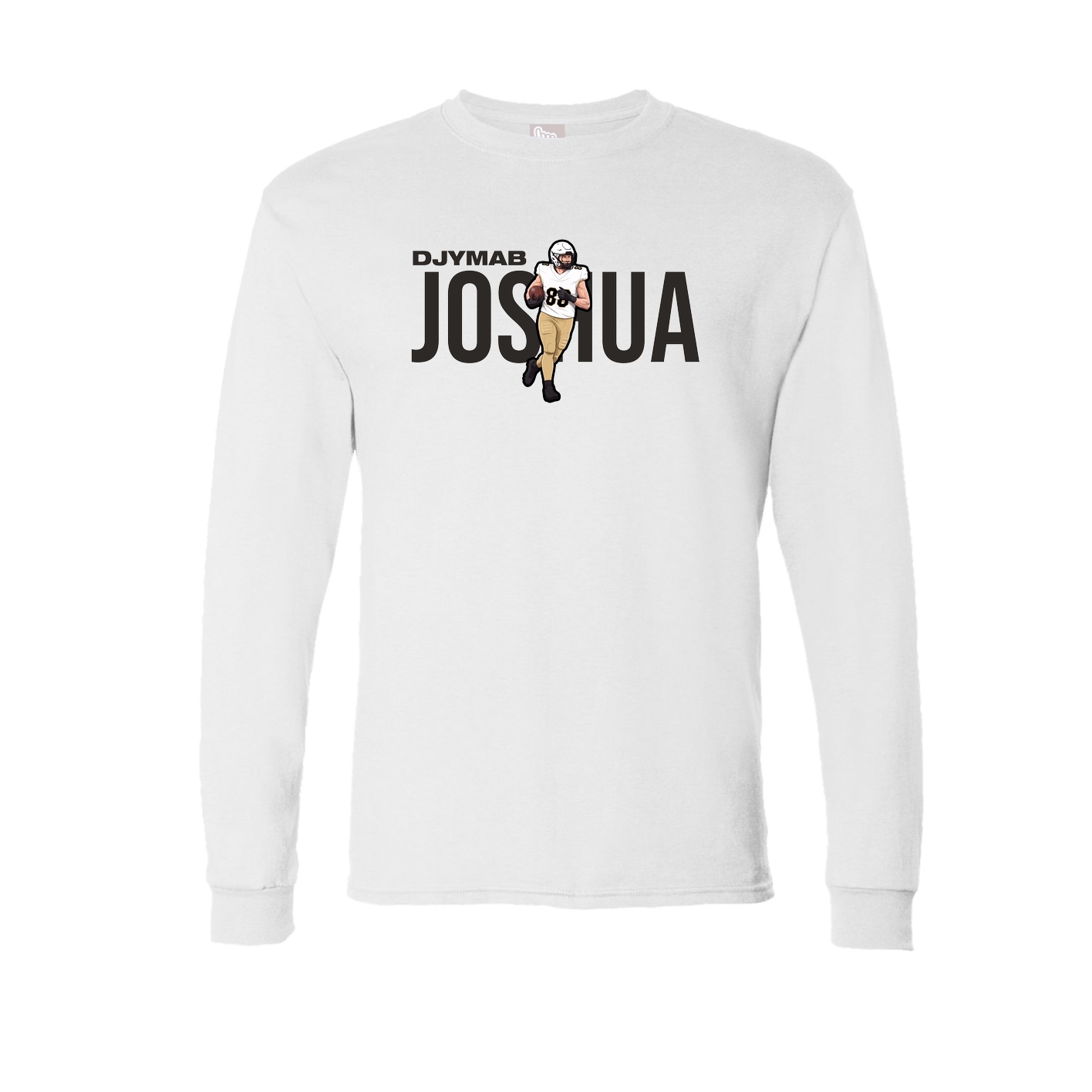 Long Sleeve Tee — Player Name in White
