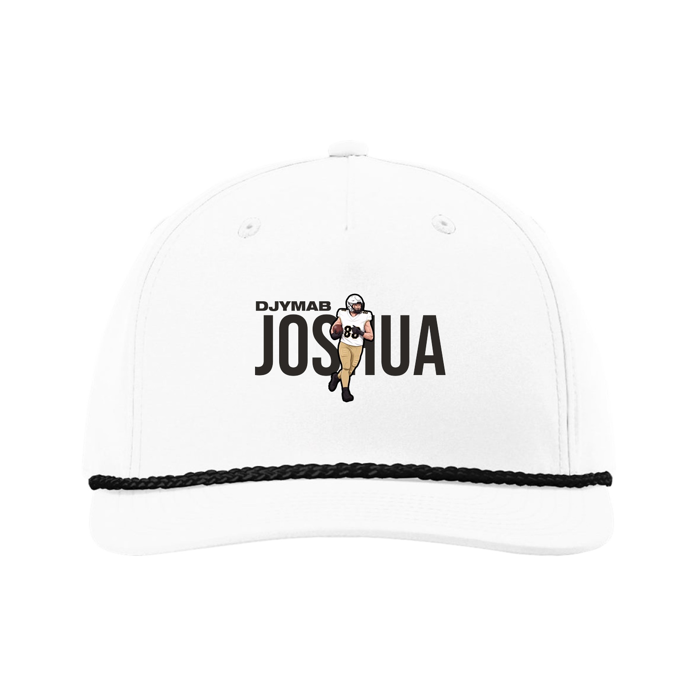 Five-Panel Classic Rope Cap — Player Name in White