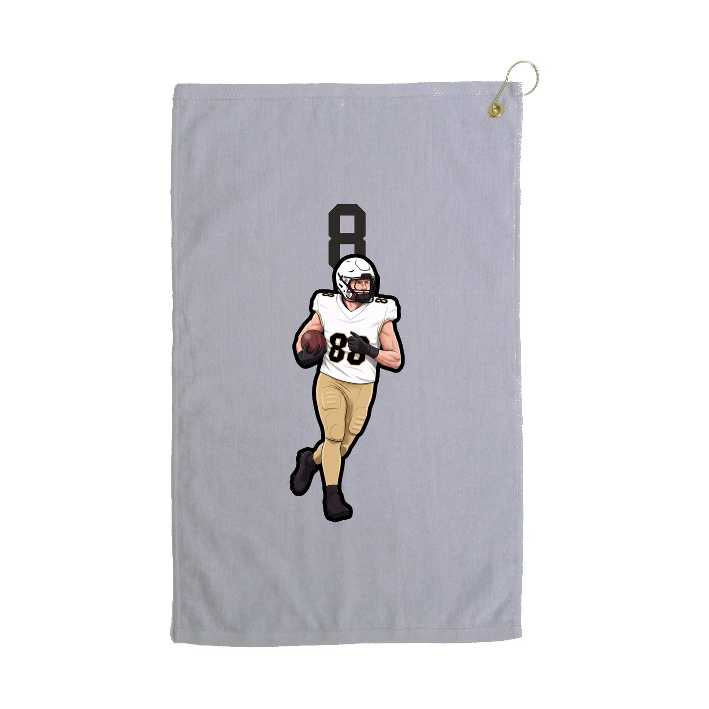 Golf Towel — Number Top in Grey