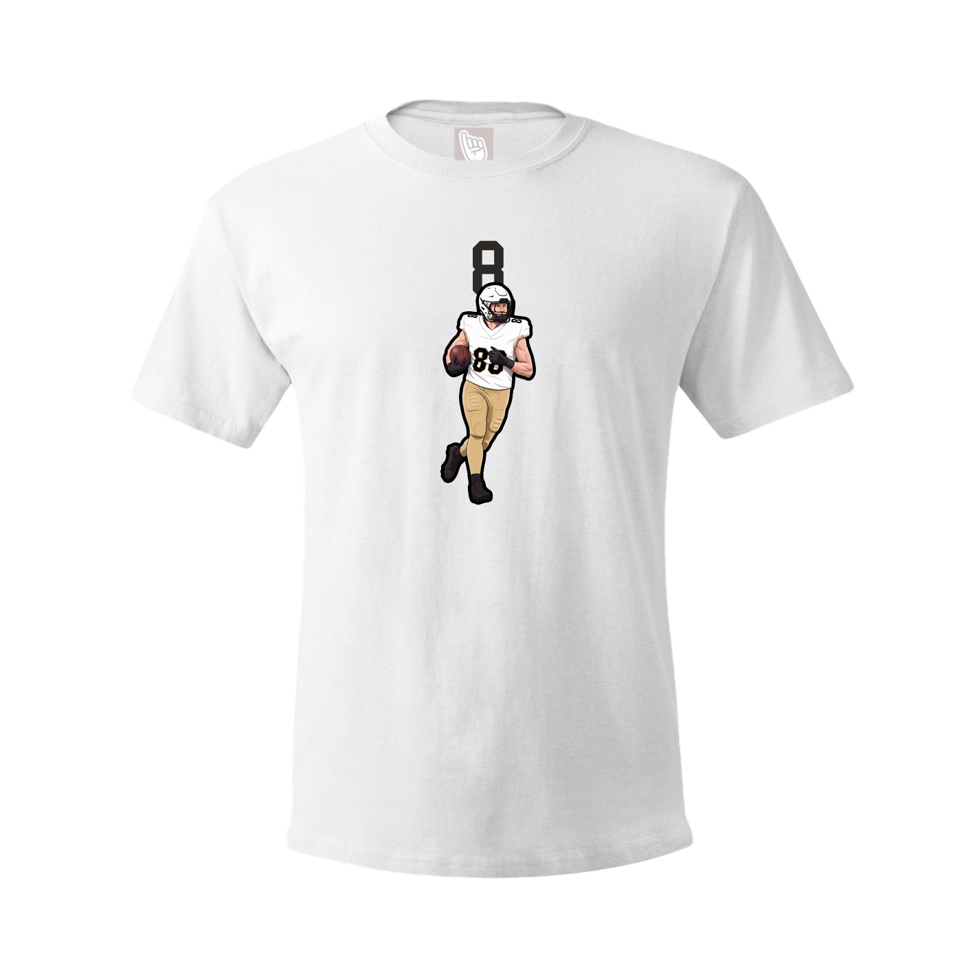 Youth Tee — Number Top in White
