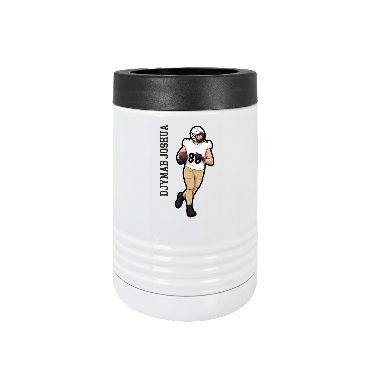 Beverage Holder — Name Vertical in White