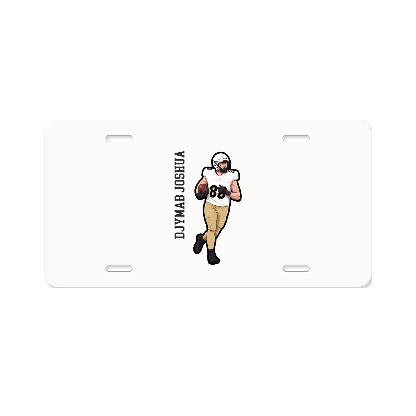 License Plate — Name Vertical in Classic