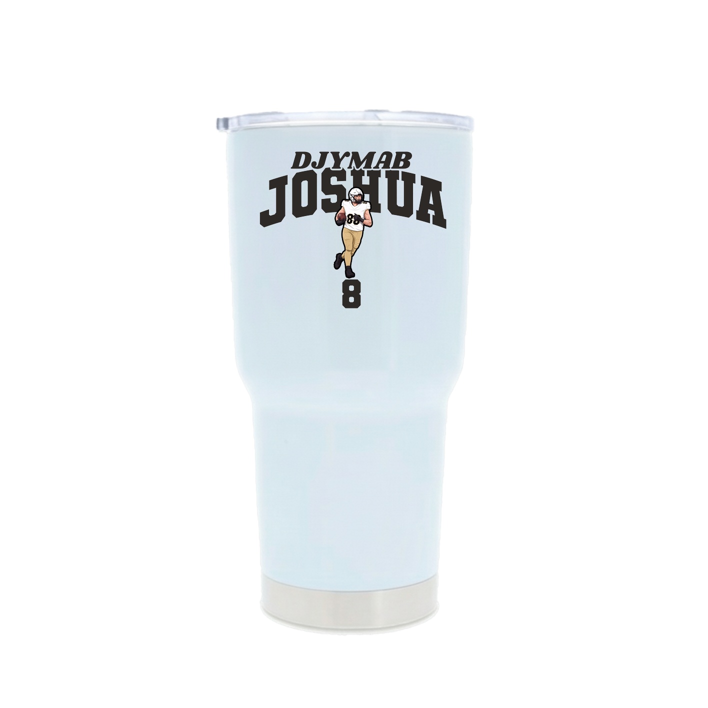 30oz Stainless Steel Tumbler — Signature Arch in White
