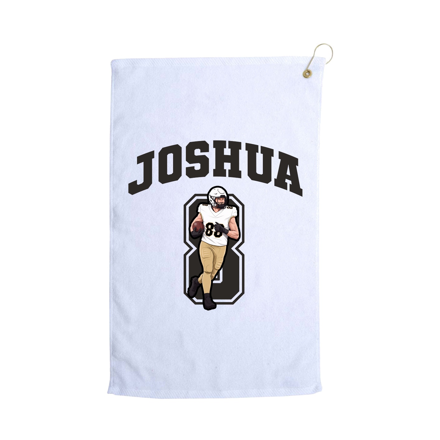 Golf Towel — Number in White