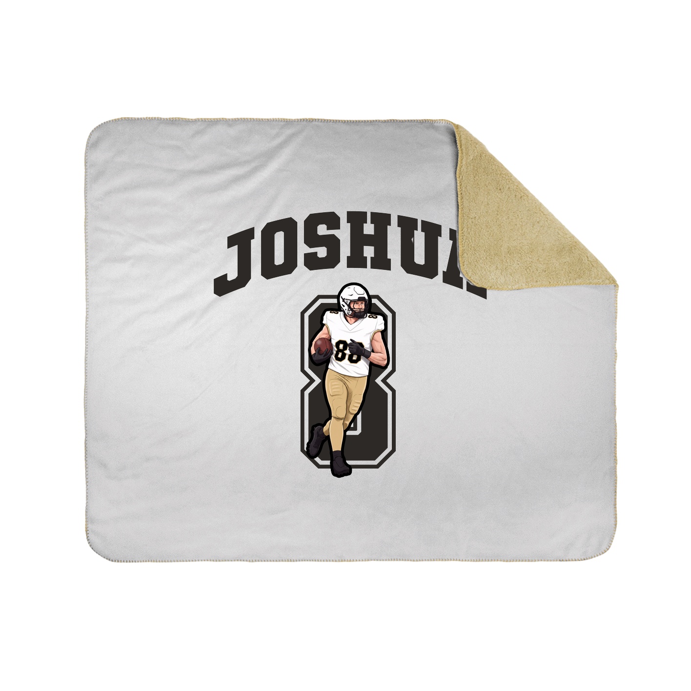 Throw Blanket — Number in White