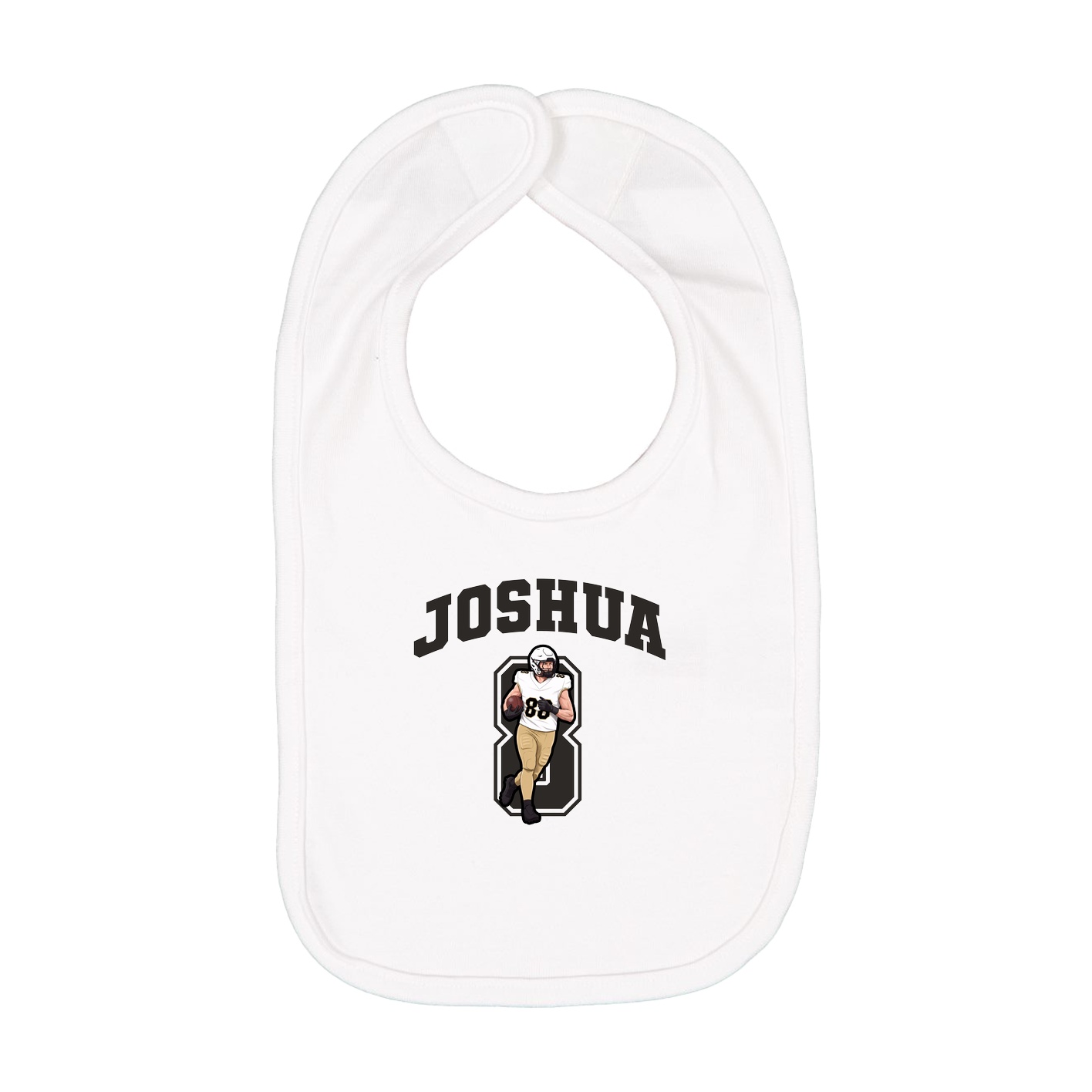 Infant Bib — Number in White