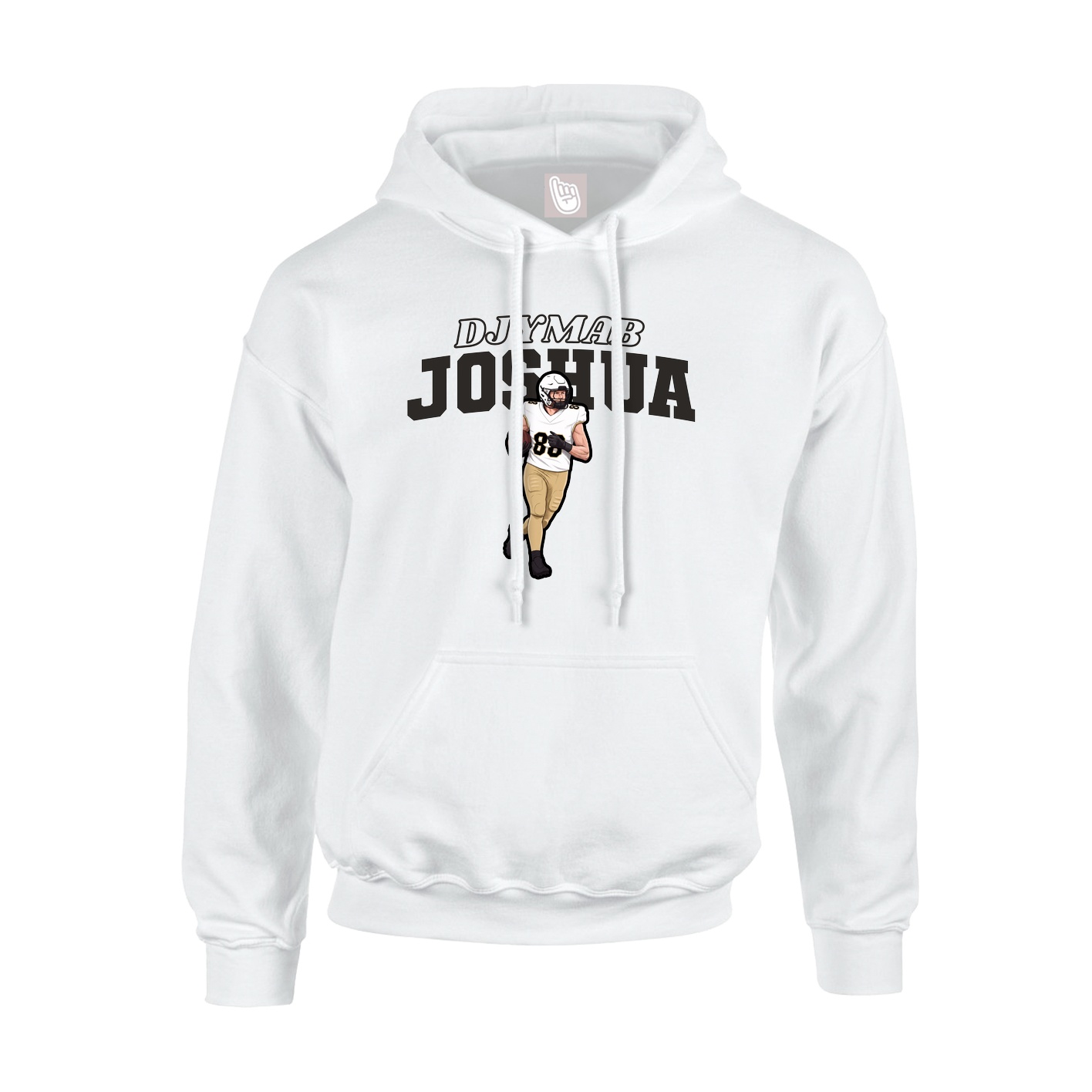 Hoodie — Name Arch in White
