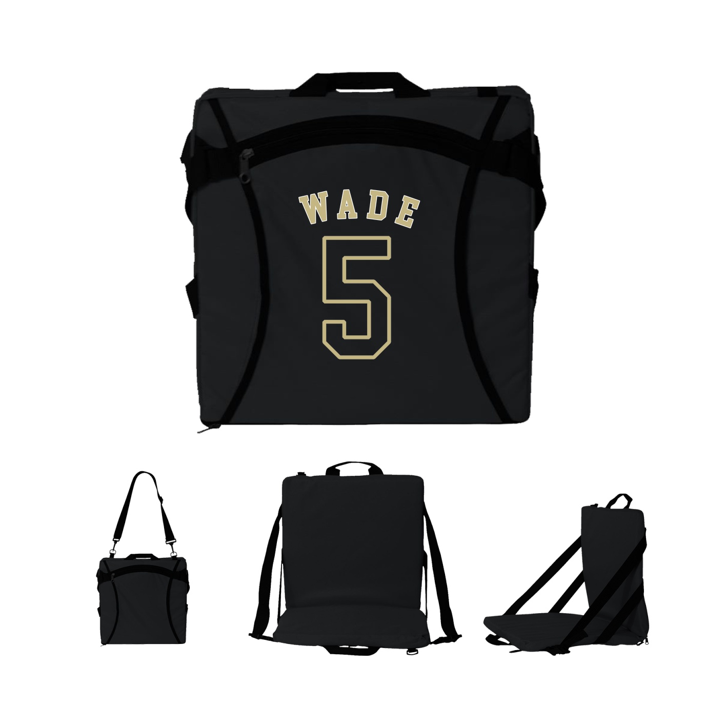 Folding Stadium Seat — Shirsey Arch in Black