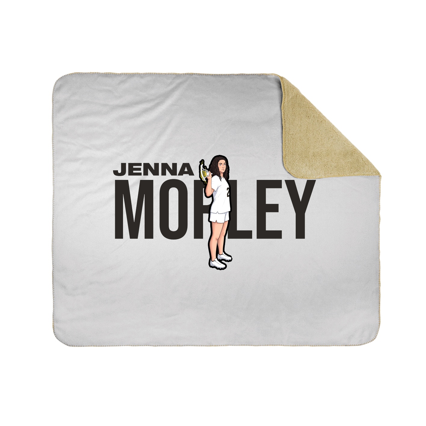 Throw Blanket — Player Name in White