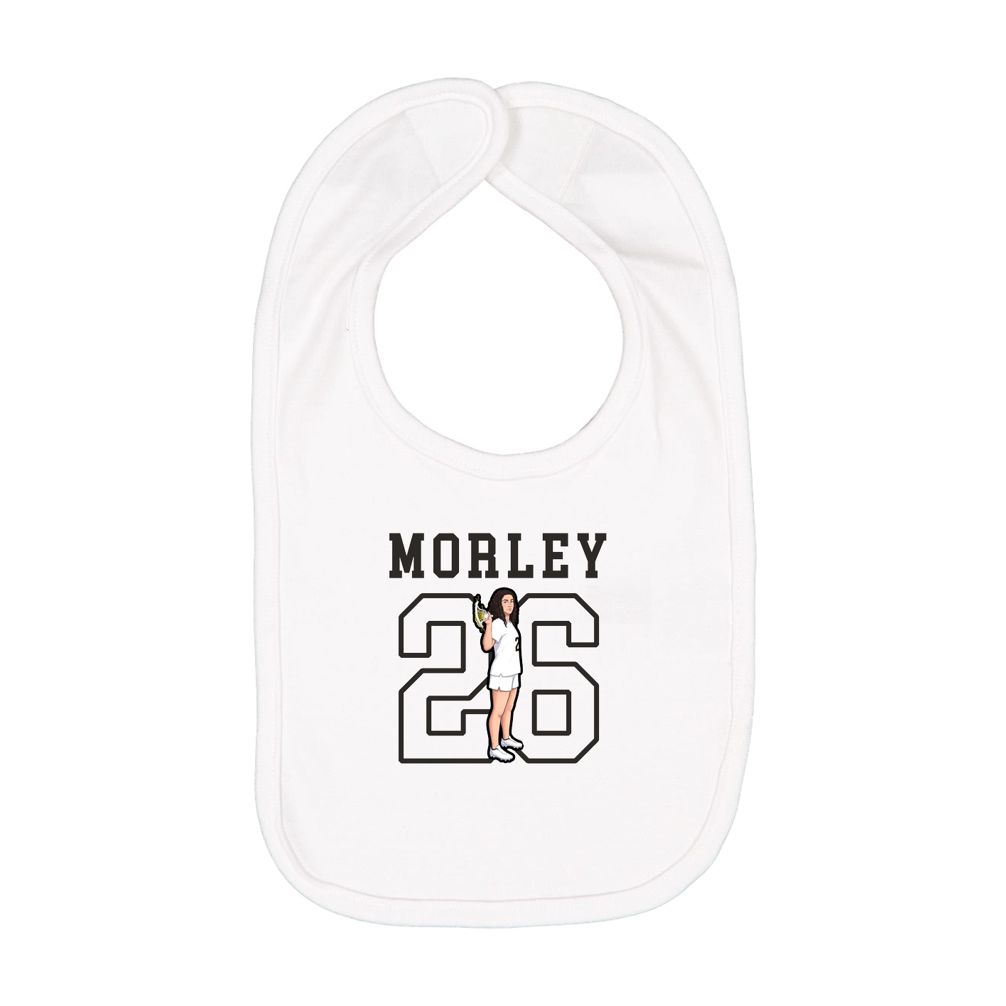 Infant Bib — Shirsey in White