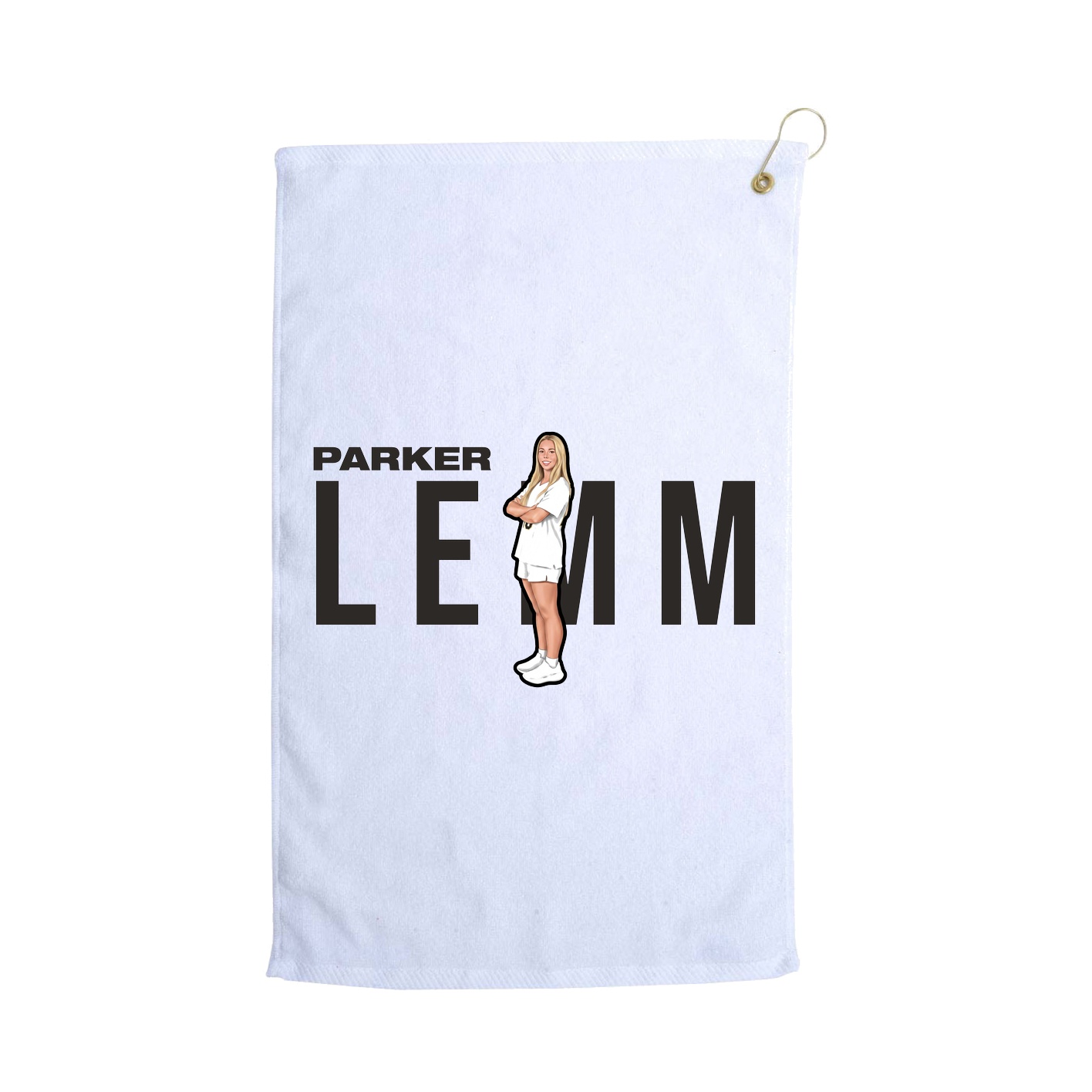 Golf Towel — Player Name in White