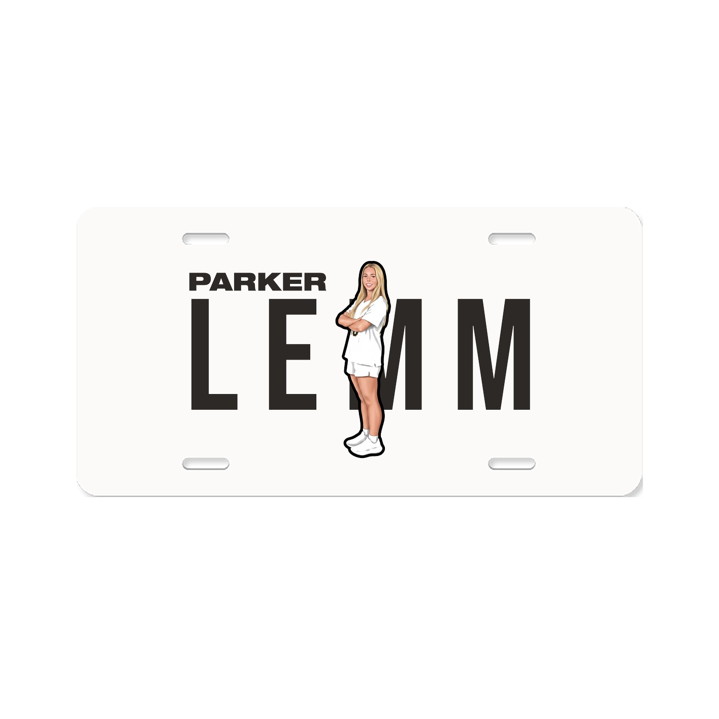 License Plate — Player Name in Classic