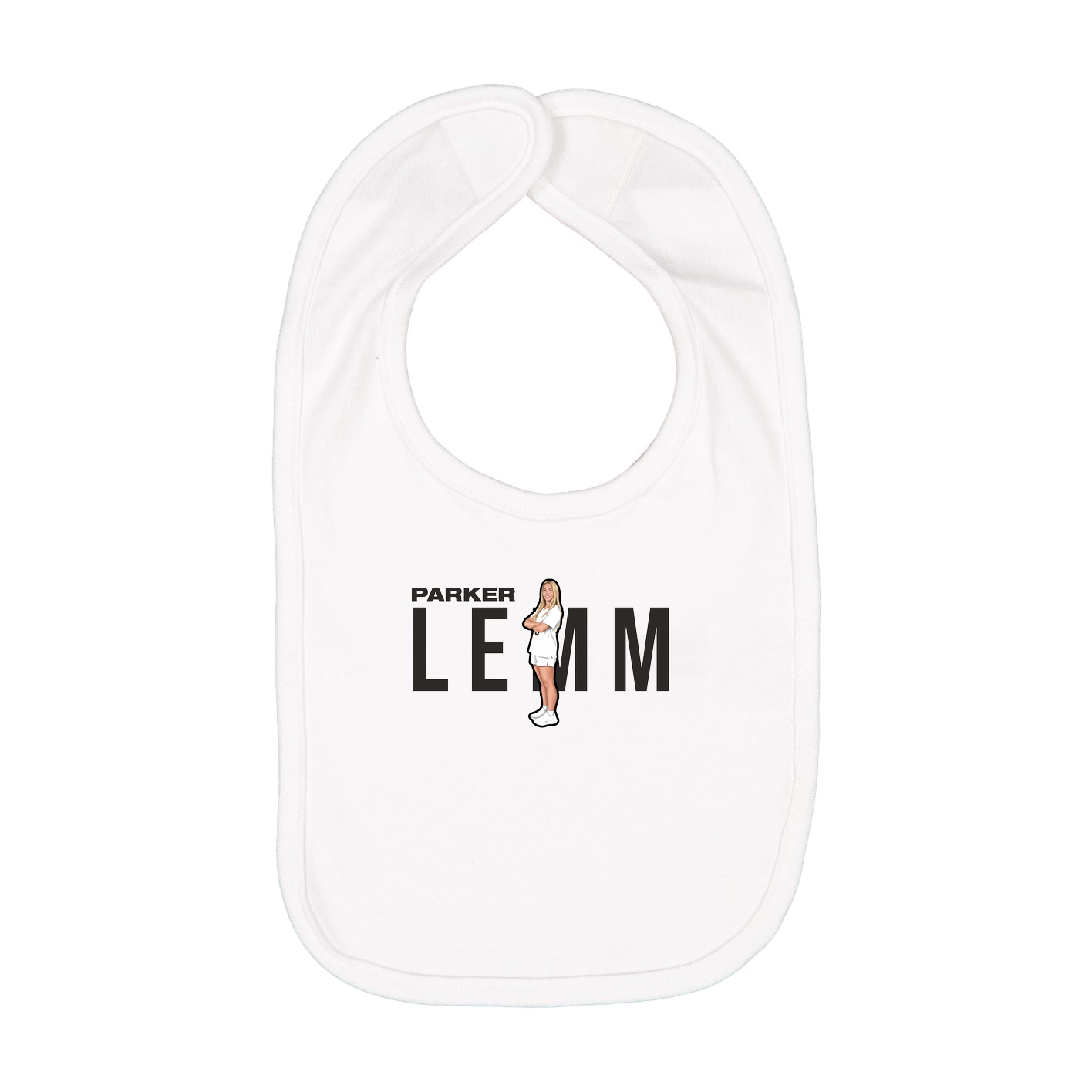 Infant Bib — Player Name in White