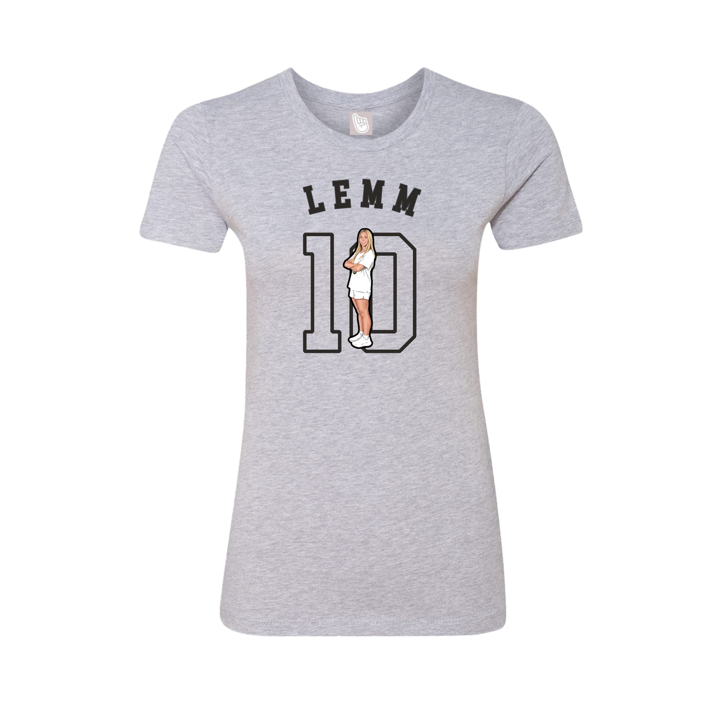 Fitted Women's Tee — Shirsey Arch in Grey