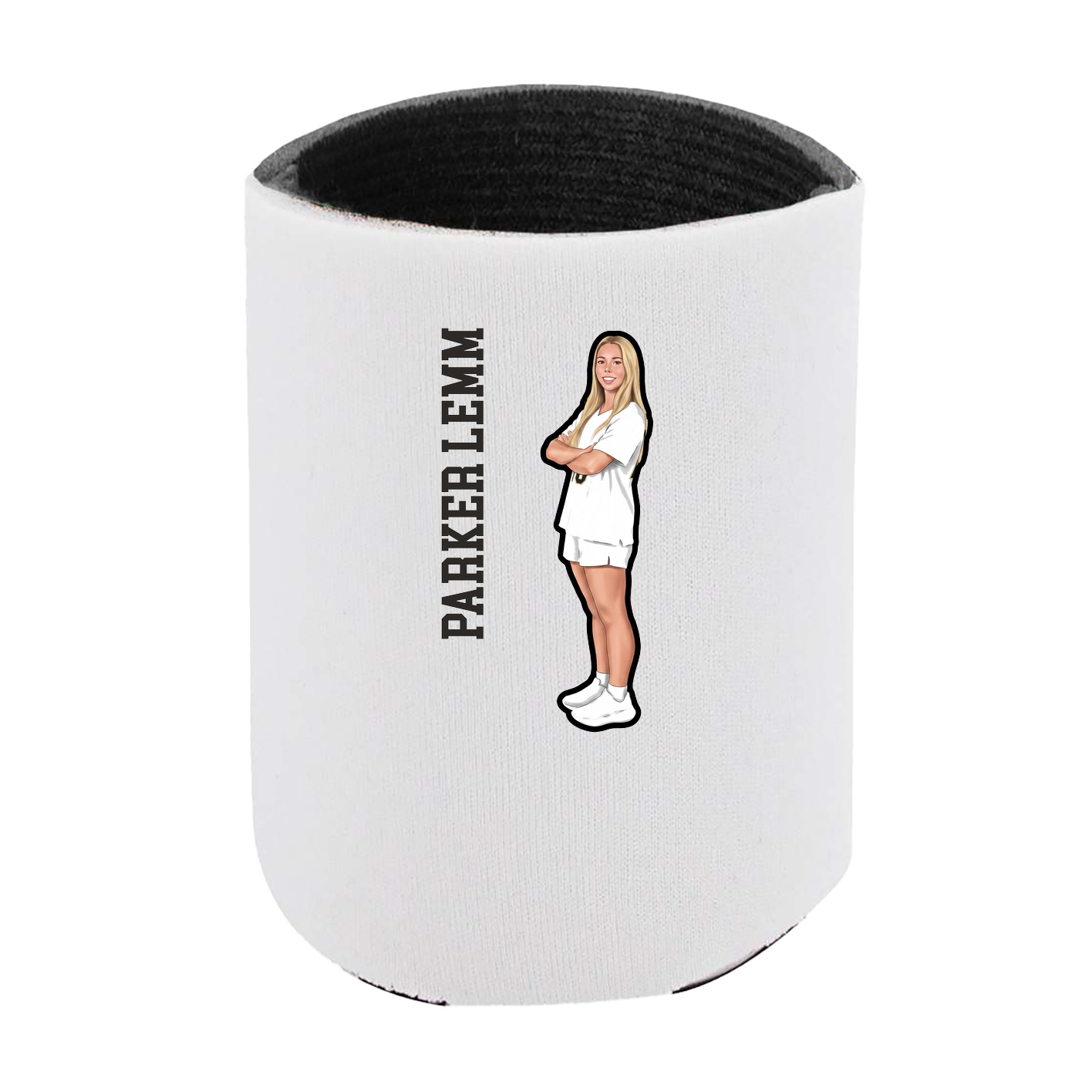 Can Holder — Name Vertical in White