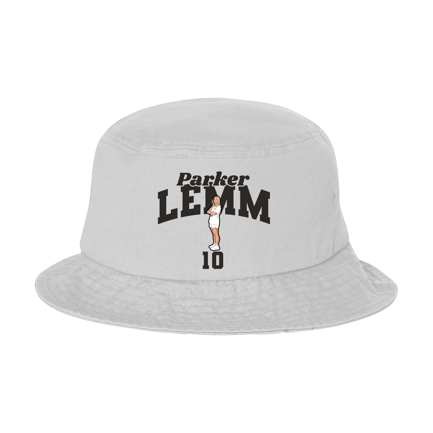 Bucket Cap — Signature Arch in White