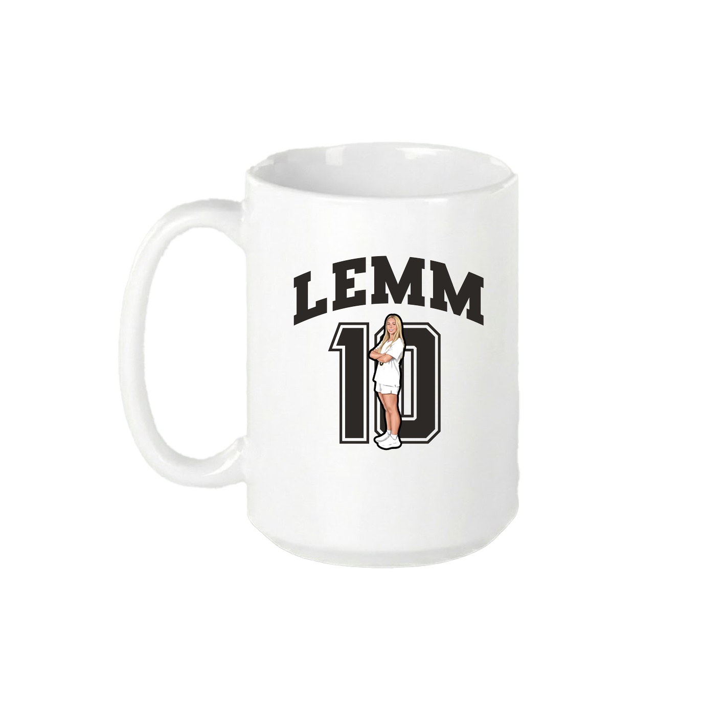 15oz Coffee Mug — Number in White