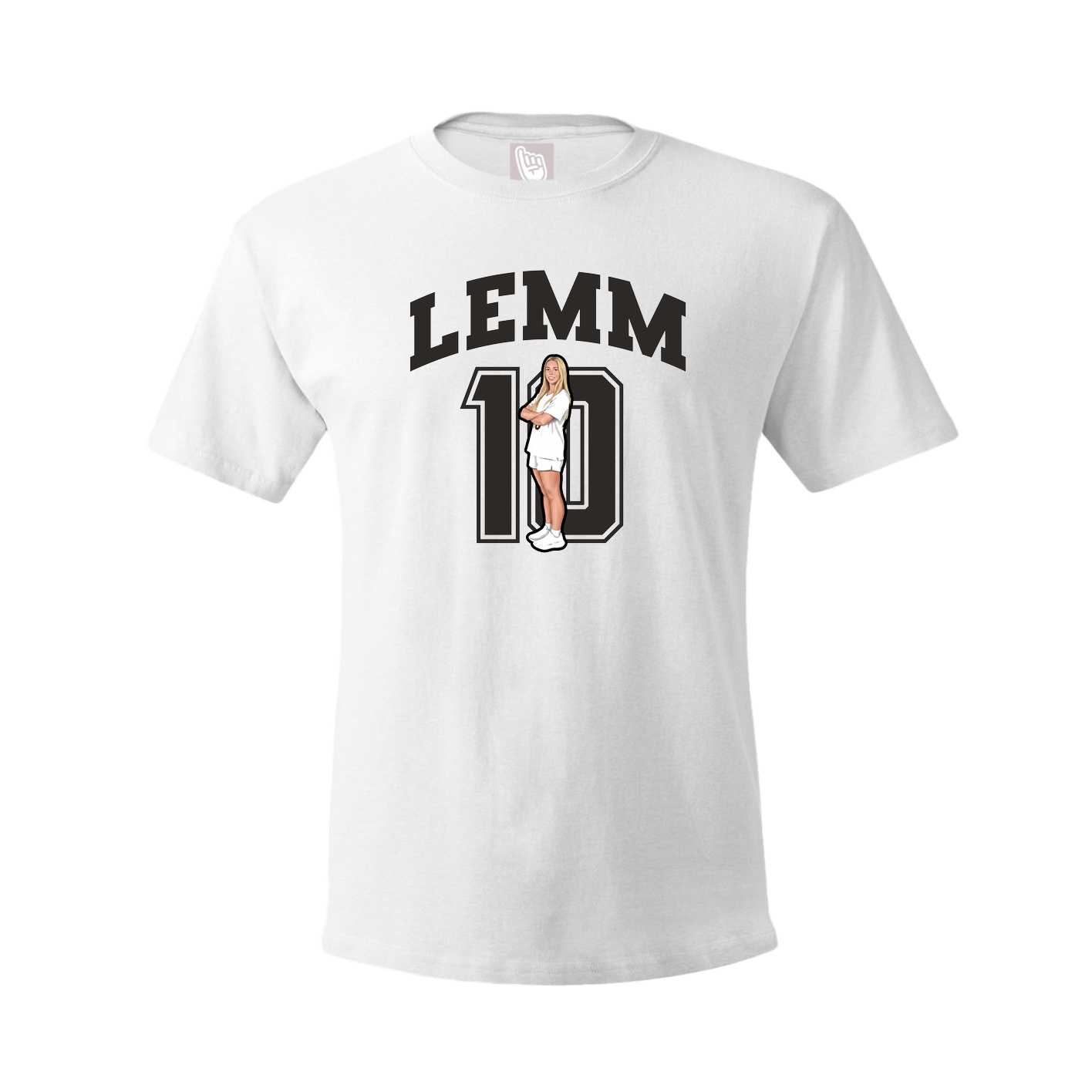 Youth Tee — Number in White