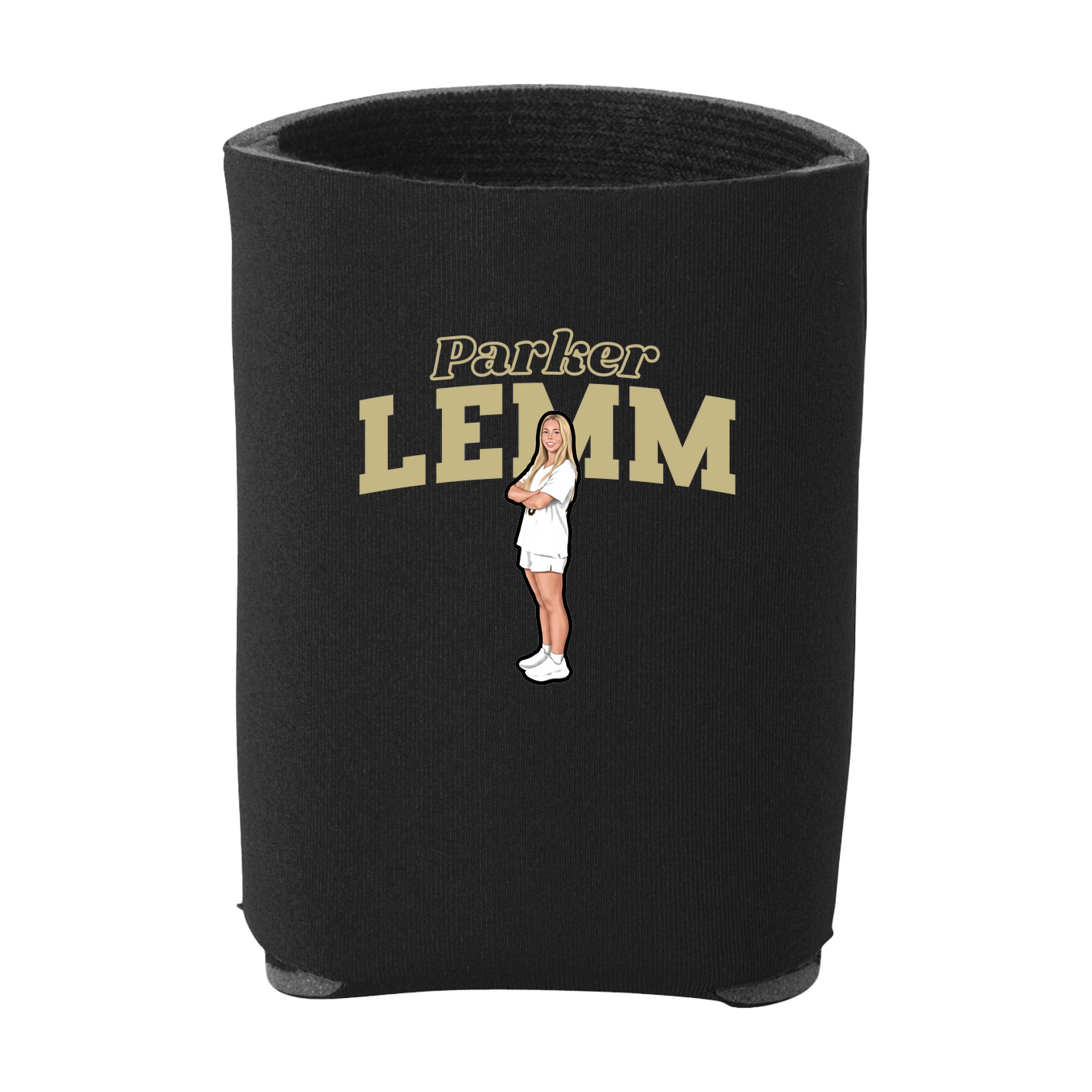 Can Holder — Name Arch in Black