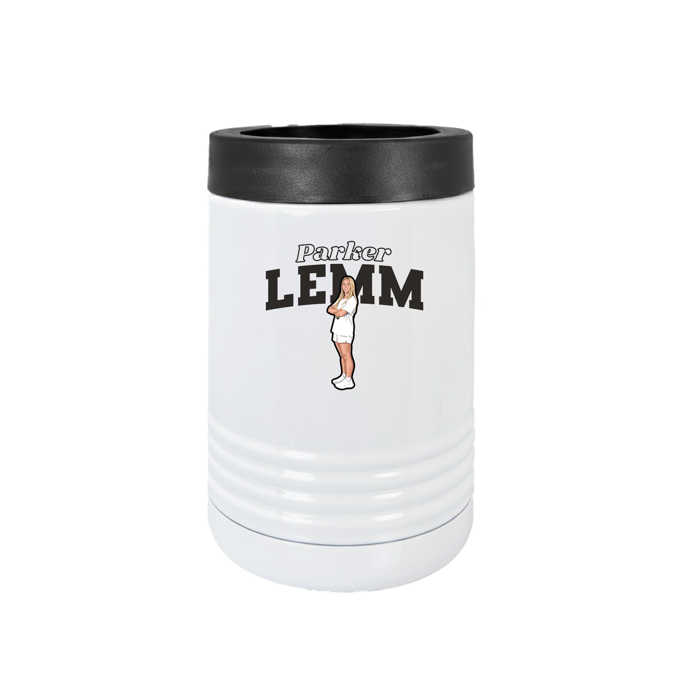 Beverage Holder — Name Arch in White