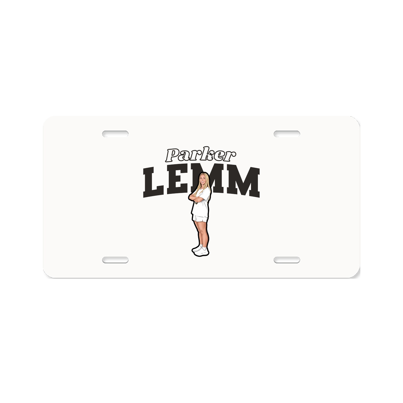 License Plate — Name Arch in Classic