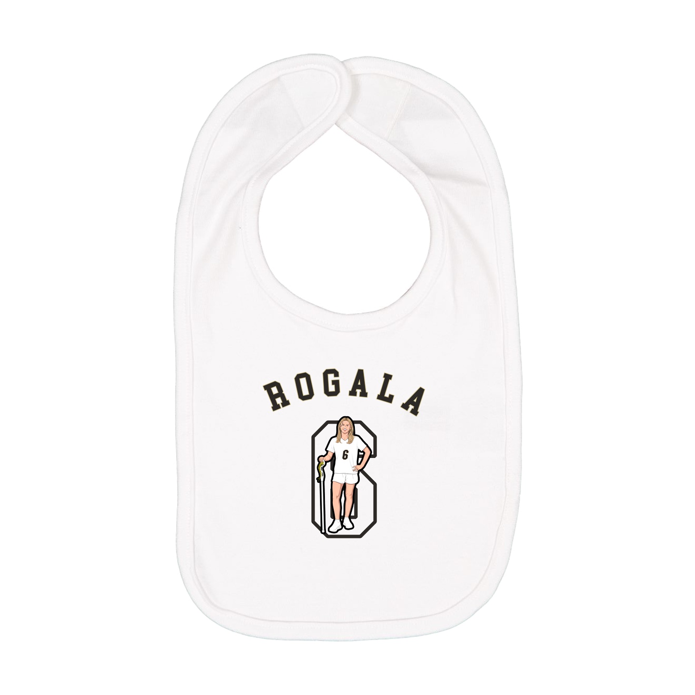 Infant Bib — Shirsey Arch in White