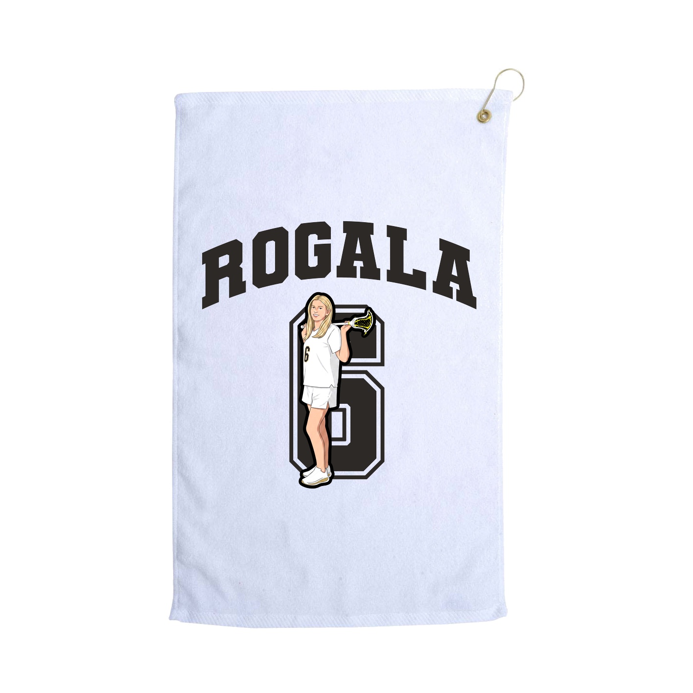 Golf Towel — Number in White