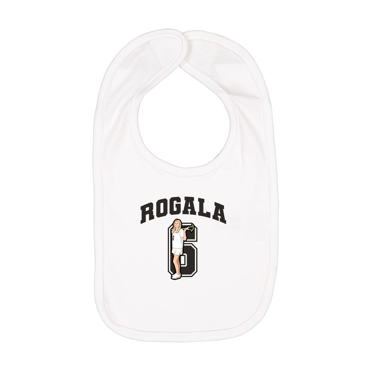 Infant Bib — Number in White