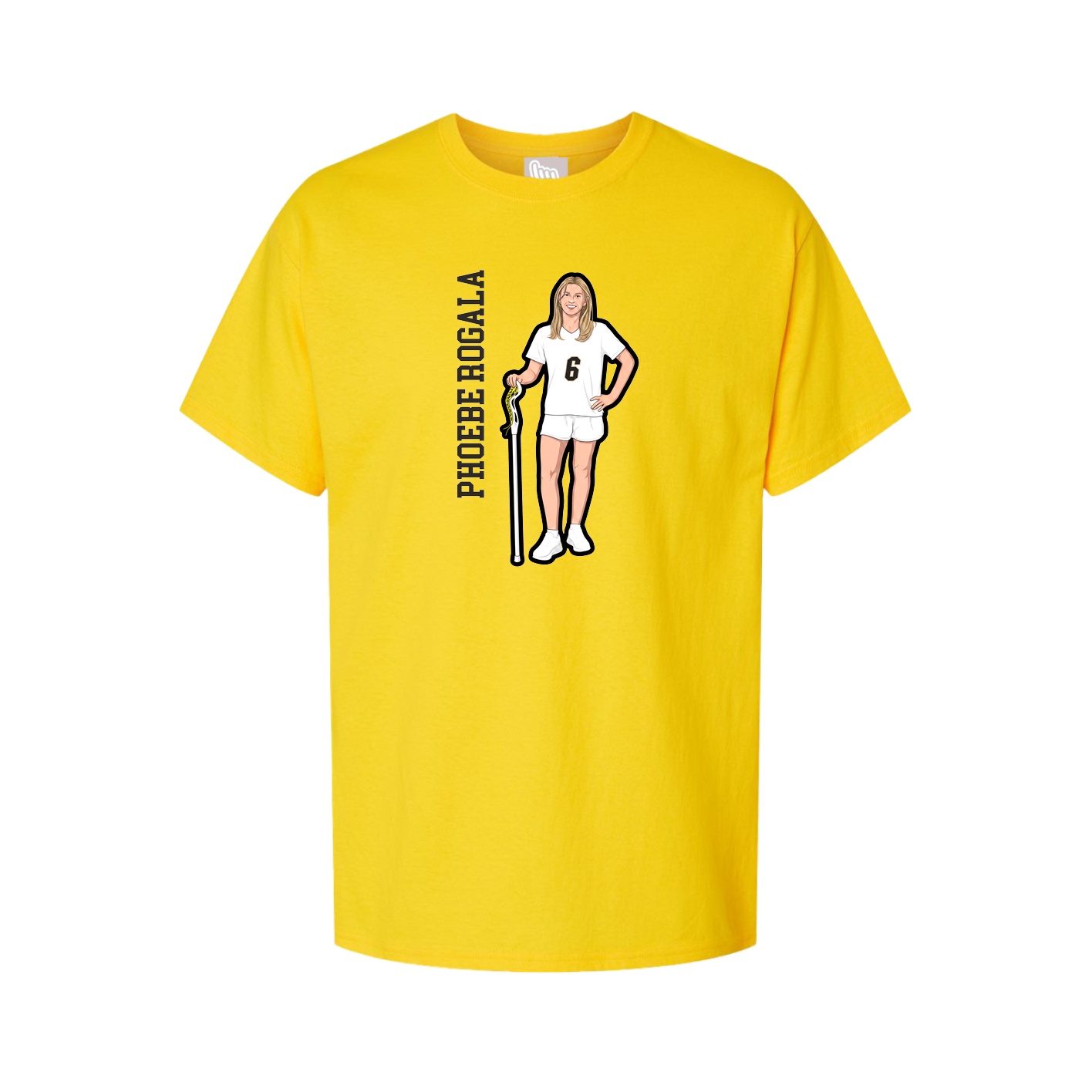 Youth Tee — Name Vertical in Gold