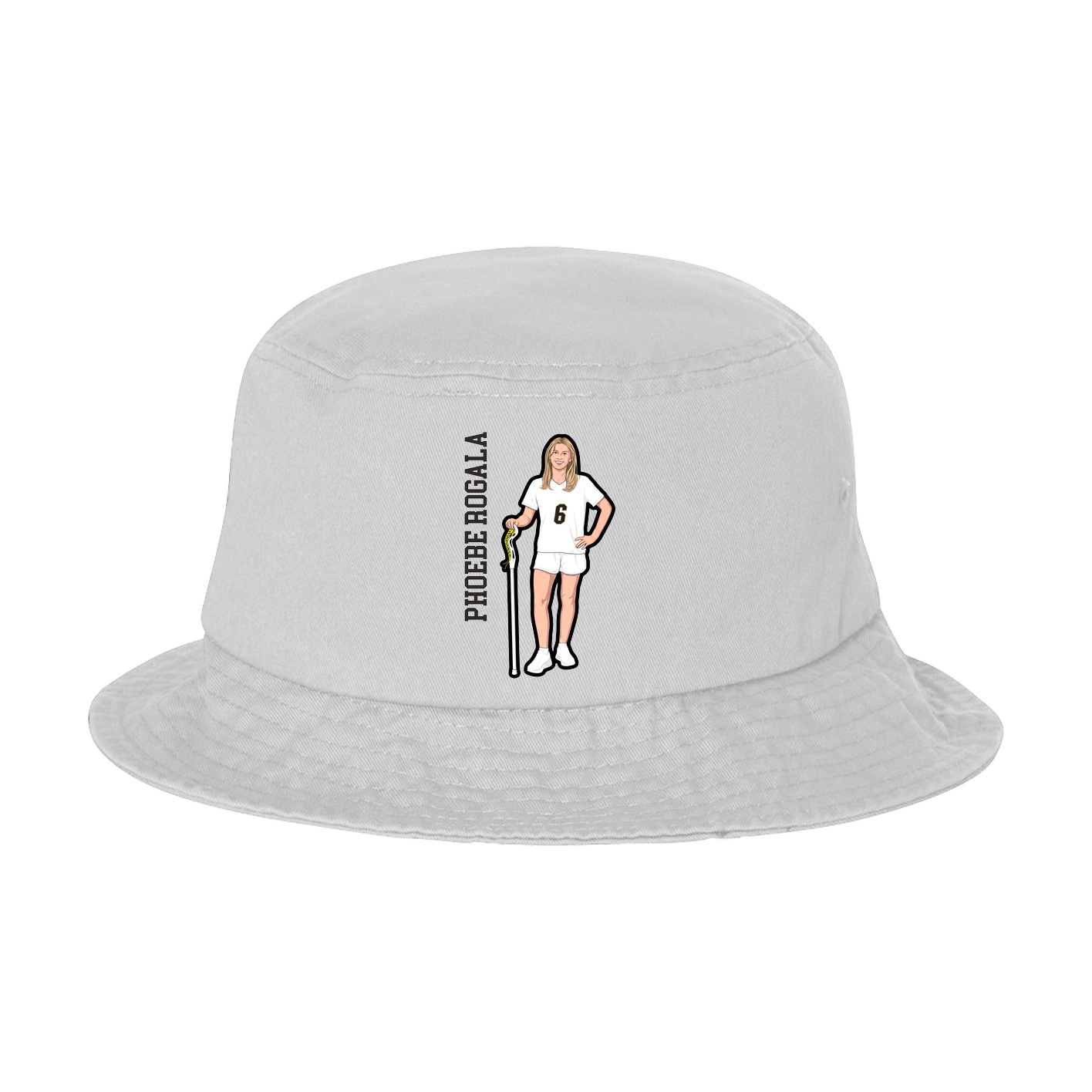 Bucket Cap — Name Vertical in White