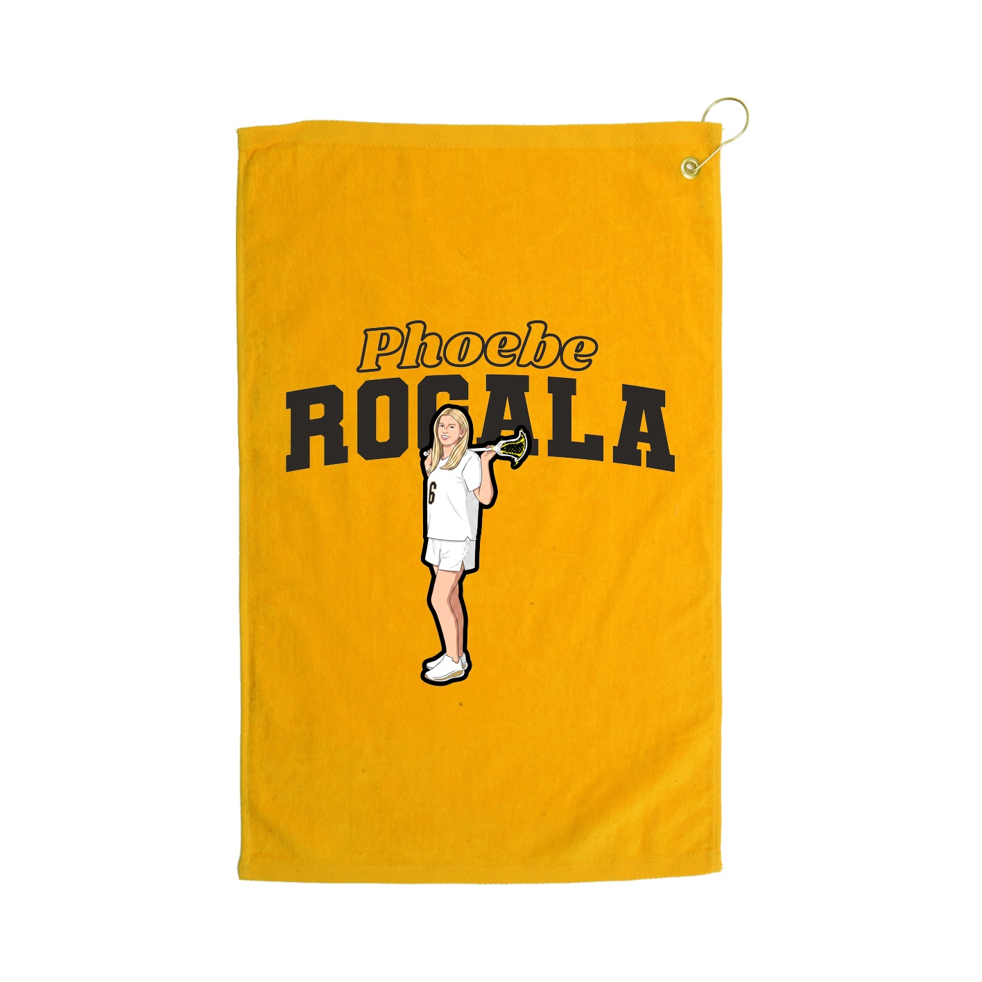 Golf Towel — Name Arch in Gold