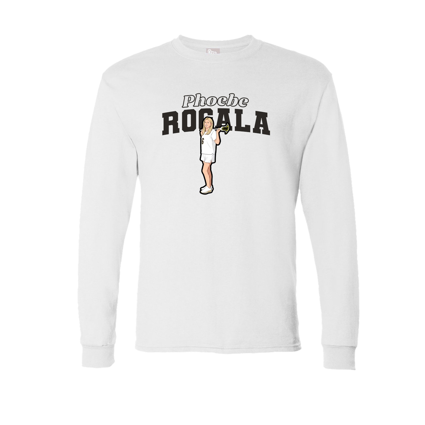 Long Sleeve Tee — Name Arch in White
