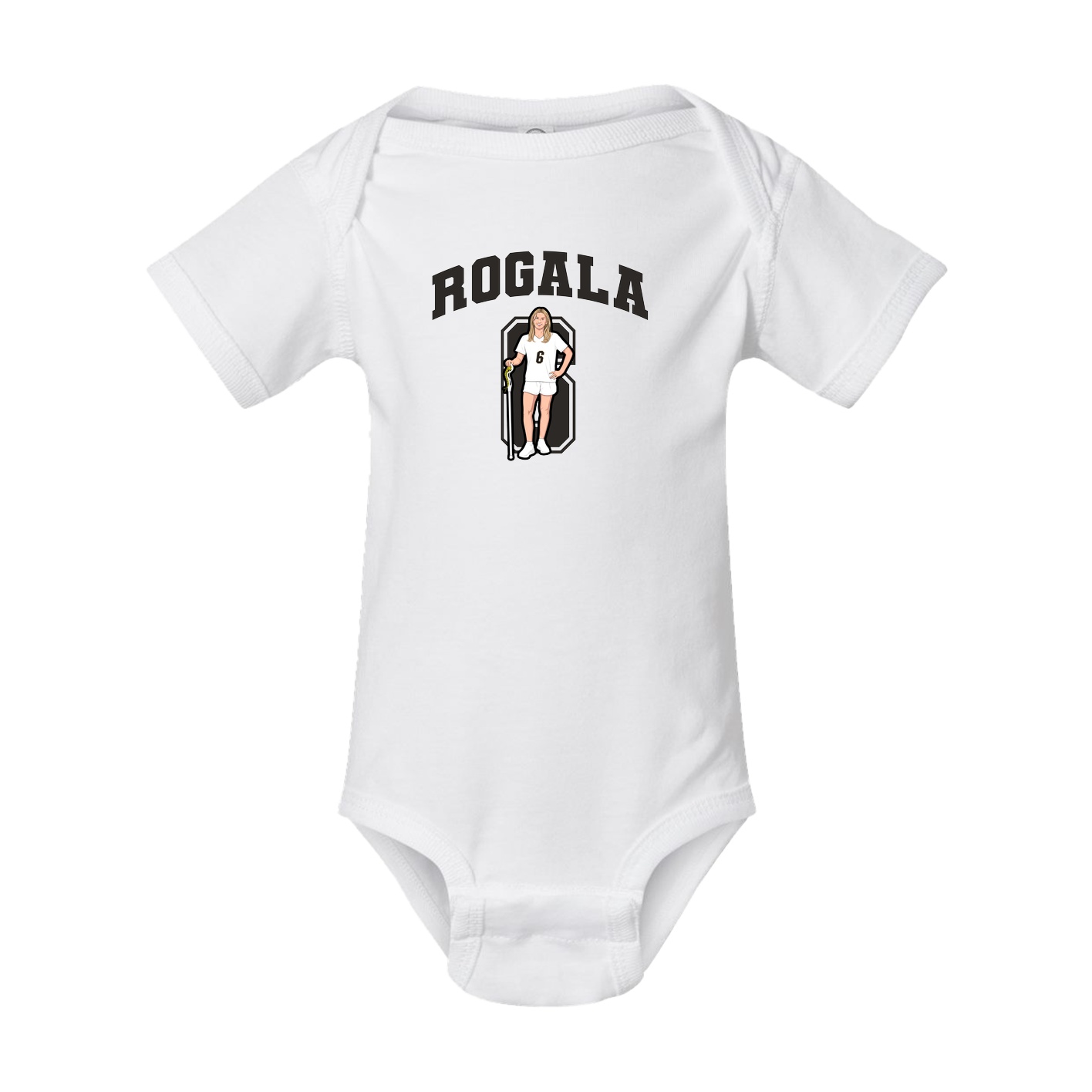 Baby Onesie — Number in White
