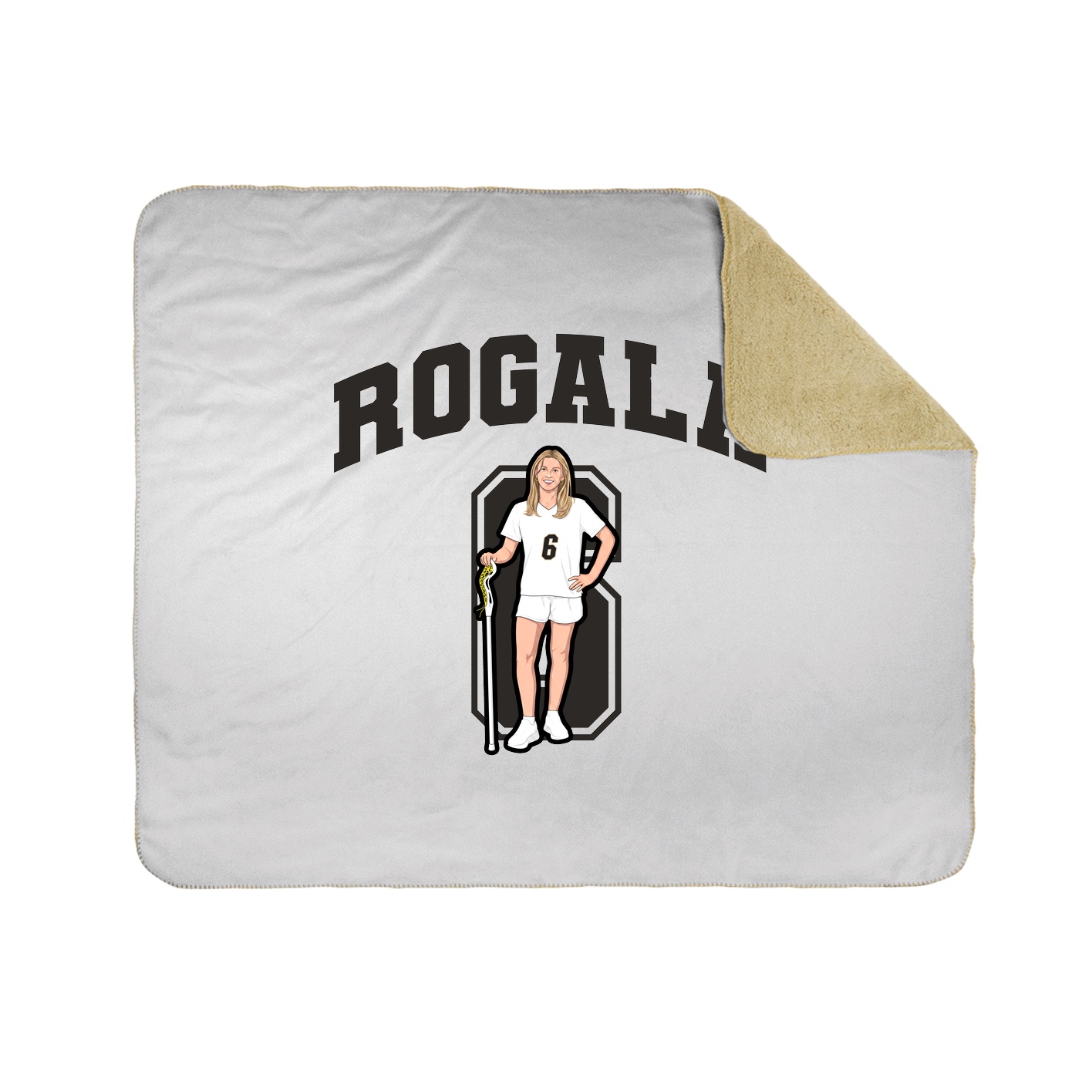 Throw Blanket — Number in White