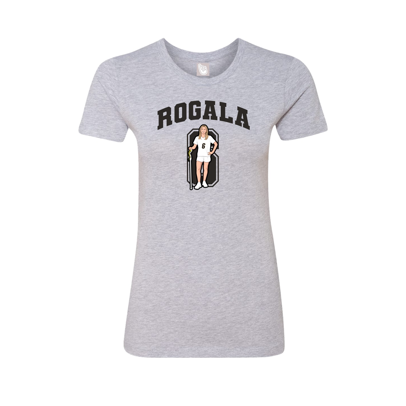 Fitted Women's Tee — Number in Grey