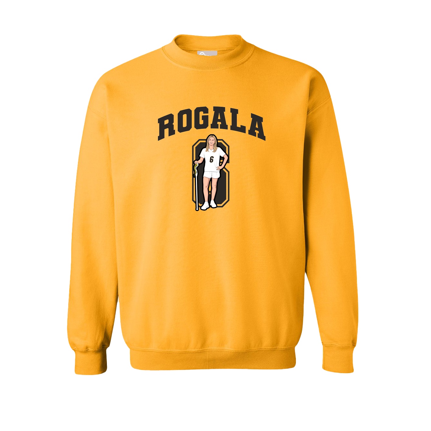 Fleece Crew — Number in Gold