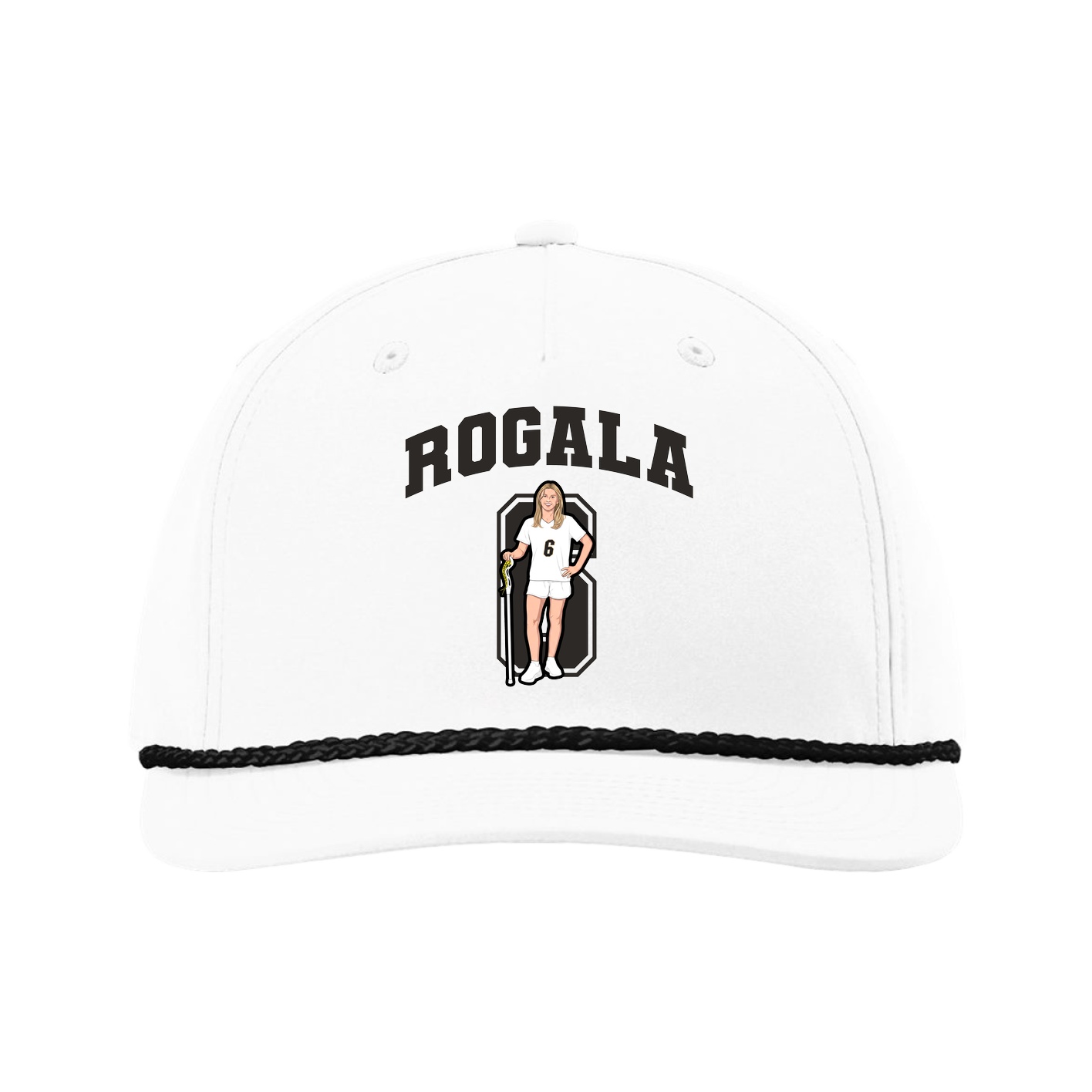 Five-Panel Classic Rope Cap — Number in White