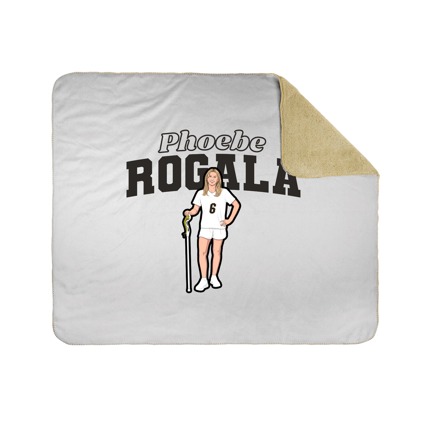 Throw Blanket — Name Arch in White